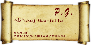 Páskuj Gabriella névjegykártya