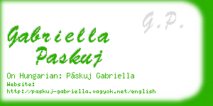 gabriella paskuj business card